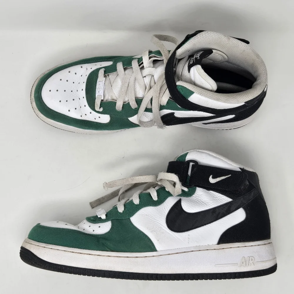 Nike Air Force 1 High Mid By You Green White Mens Size 12.5 Shoes DZ3640-900